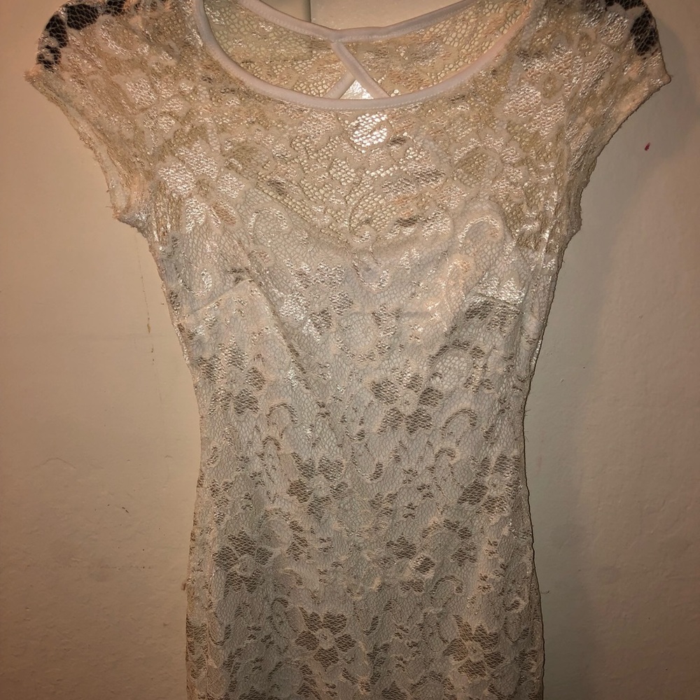 Lacey white/cream dress